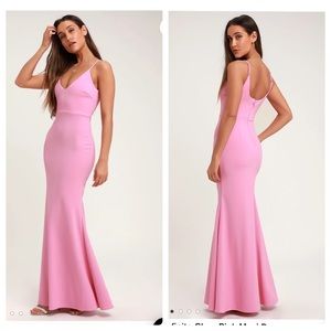 Lulus Infinite Glory Pink Maxi Dress Size XL